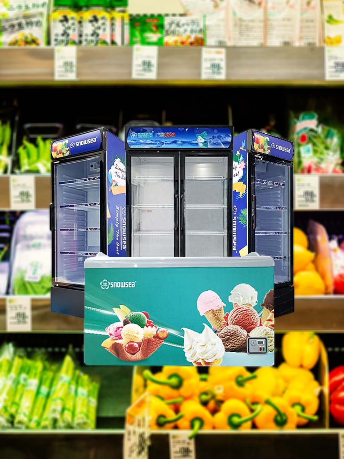 Refrigerated vertical cabinet